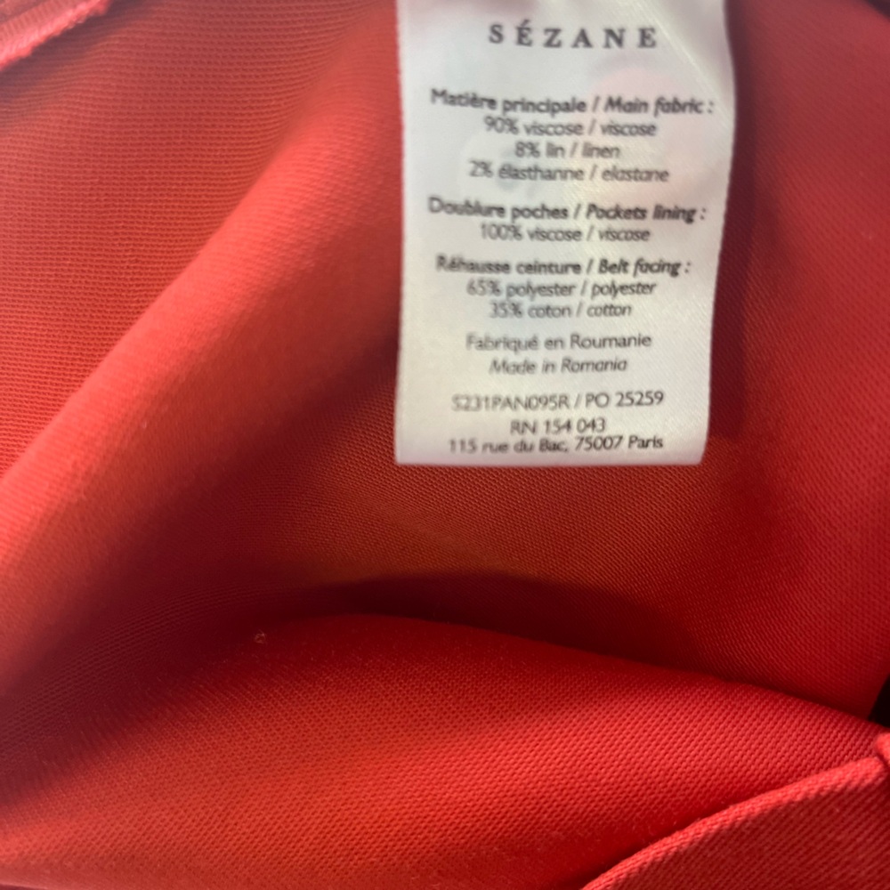 NWT Sézane Corentin Pants, color Sienna, size US 8 (FR 40) - Picture 6 of 8